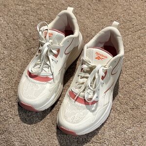 Reebok Women's Cream and Pink Sneakers